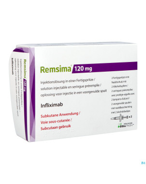 Remsima 120mg sol inj seringue prer. 2 + 2 alc pad