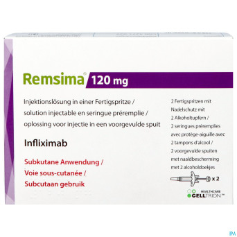 Remsima 120mg sol inj seringue prer. 2 + 2 alc pad