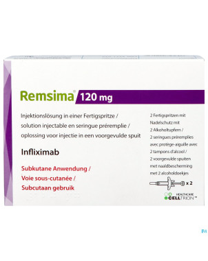 Remsima 120mg sol inj seringue prer. 2 + 2 alc pad
