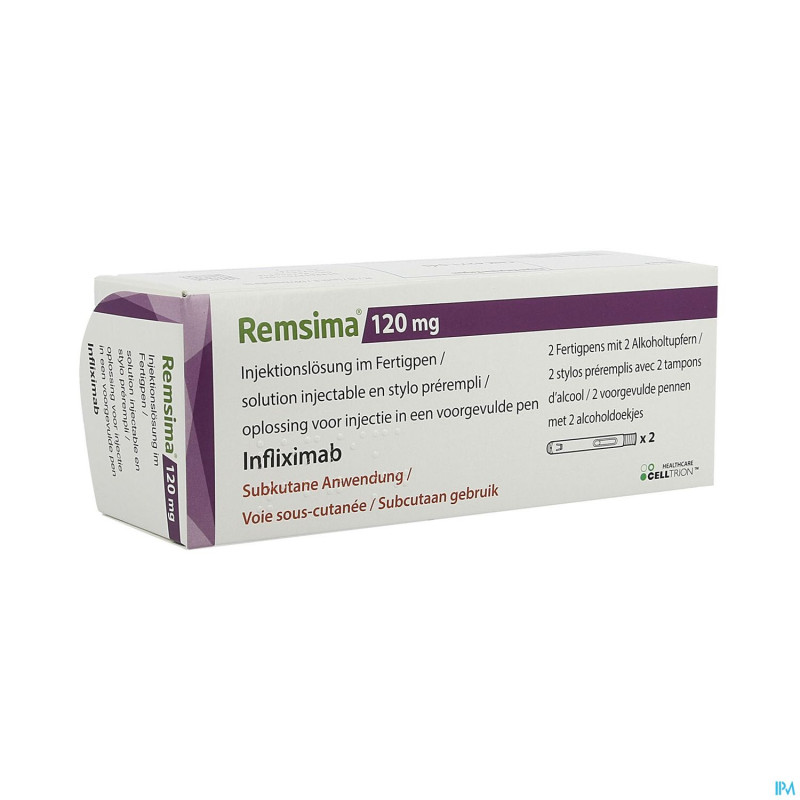 Remsima 120mg sol inj stylo prer. 2 + 2 alc pad