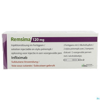 Remsima 120mg sol inj stylo prer. 2 + 2 alc pad