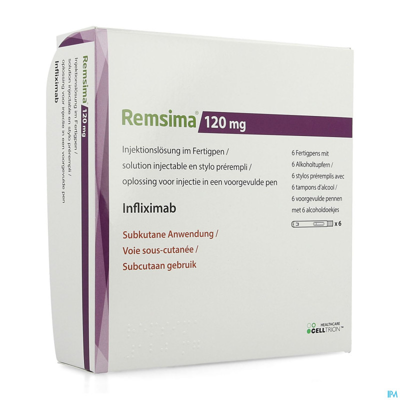 Remsima 120mg sol inj stylo prer. 6 + 6 alc pad