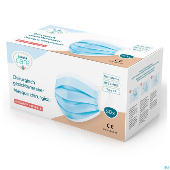 Eureka care masque chirurgical type iir    5x10