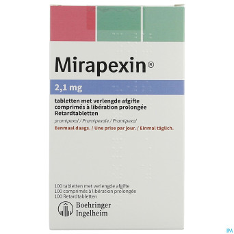 Mirapexin 2,10mg abacus liber.prolongee comp 100