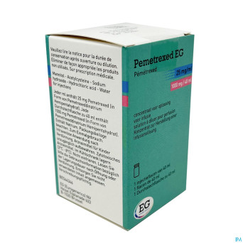 Pemetrexed sandoz 25mg/ml sol fl 1 1000mg/40ml