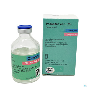 Pemetrexed sandoz 25mg/ml sol fl 1 1000mg/40ml