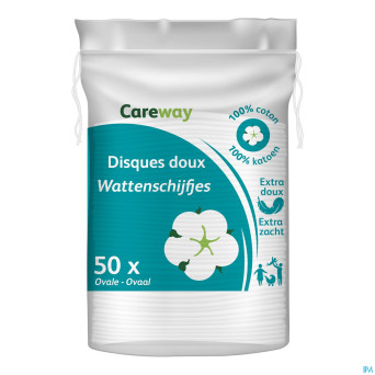 Careway disques doux 100% coton ovale    50