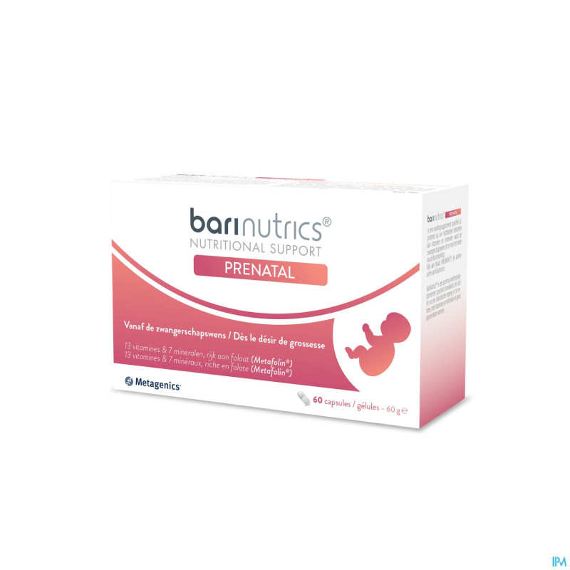 Barinutrics prenatal caps 60 nf    metagenics
