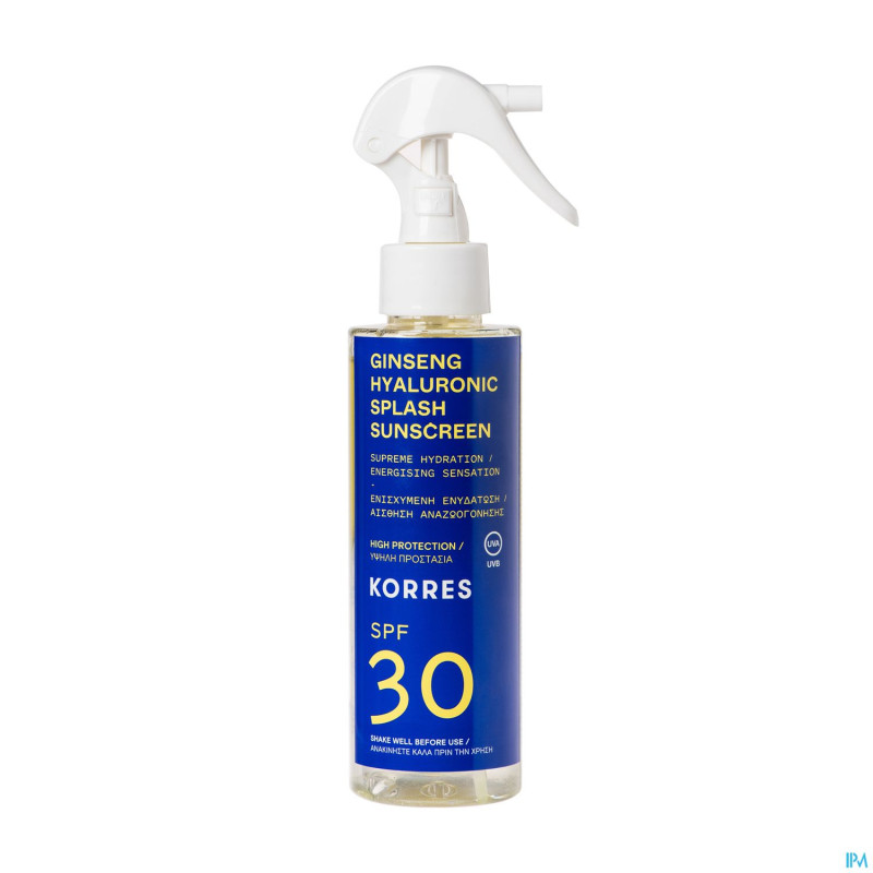 Korres ks ginseng hyal. sol ip30 vis.&corps 150ml
