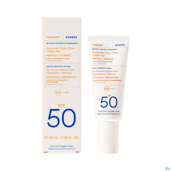 Korres ks yoghurt cr sol vis&yeux ip50 s/parf.40ml