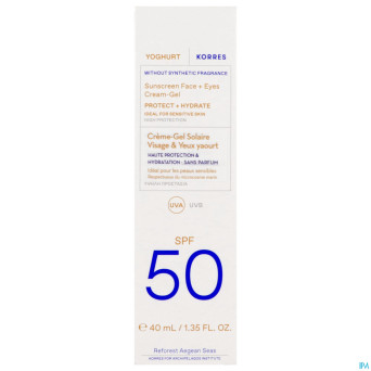 Korres ks yoghurt cr sol vis&yeux ip50 s/parf.40ml