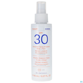 Korres ks spray sol yogourt em.ip30 vis&corp 150ml