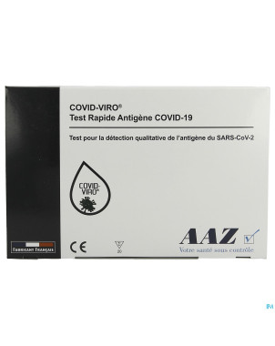 Covid-viro test rapide a/gene covid-19 sach 20 aaz