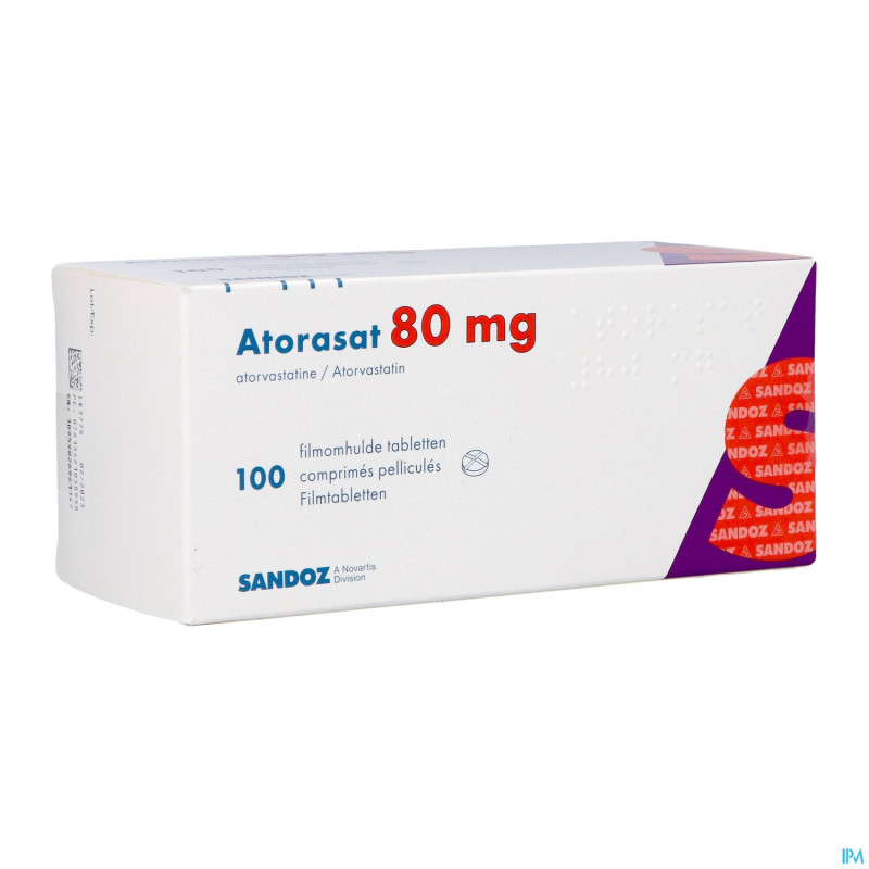 Atorasat sandoz 80mg comp pell 100 x 80mg