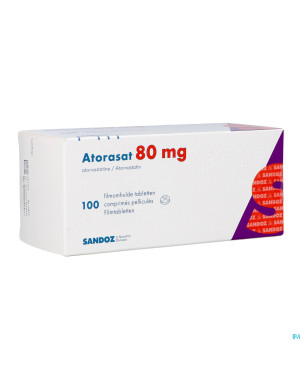 Atorasat sandoz 80mg comp pell 100 x 80mg