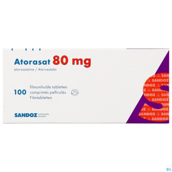 Atorasat sandoz 80mg comp pell 100 x 80mg