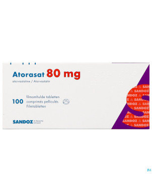 Atorasat sandoz 80mg comp pell 100 x 80mg