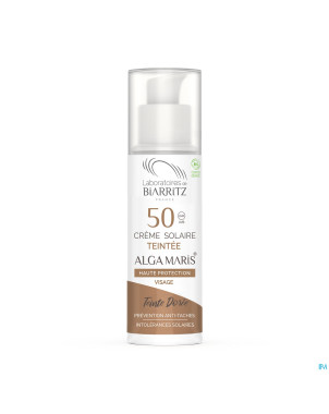 Algamaris creme sol visage teintee ip50 doree 50ml