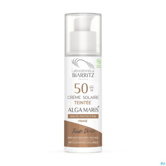 Algamaris creme sol visage teintee ip50 doree 50ml