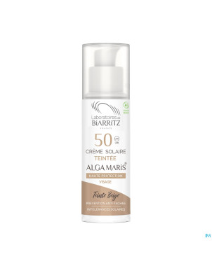 Algamaris creme sol visage teintee ip50 beige 50ml
