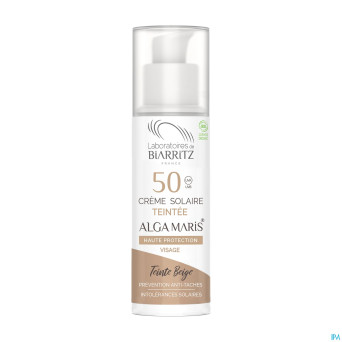 Algamaris creme sol visage teintee ip50 beige 50ml