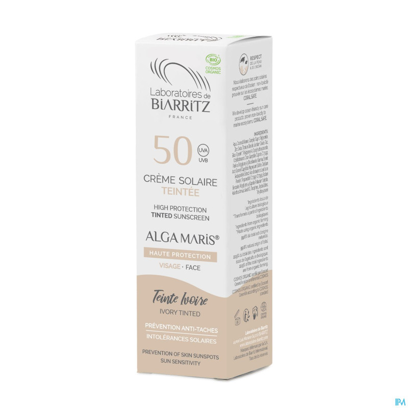 Algamaris creme sol visage teintee ip50 ivoire50ml