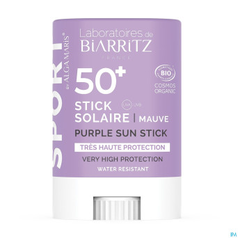 Algamaris stick solaire sport ip50+ mauve 12g
