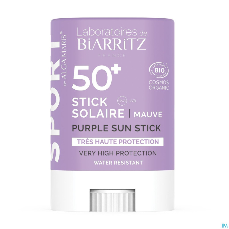 Algamaris stick solaire sport ip50+ mauve 12g