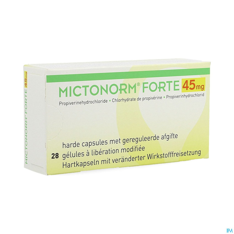 Mictonorm forte 45mg liberation modifiee   caps 28