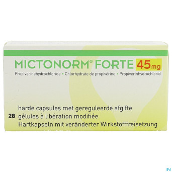 Mictonorm forte 45mg liberation modifiee   caps 28