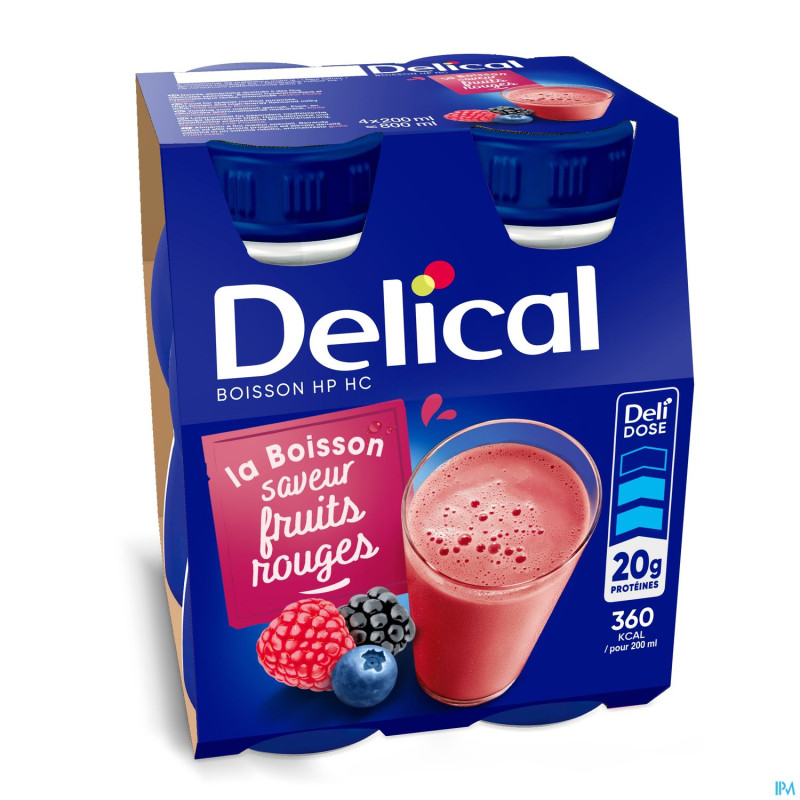 Delical hphc 360 fruits rouges    4x200ml