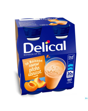 Delical hphc 360 peche-abricot    4x200ml