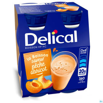 Delical hphc 360 peche-abricot    4x200ml