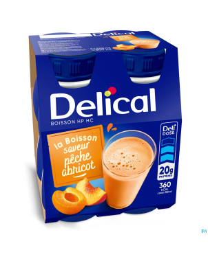 Delical hphc 360 peche-abricot    4x200ml