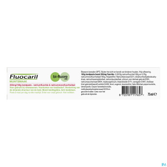 Fluocaril bi-fluor 250 dentif.ment.250mg/100g 75ml