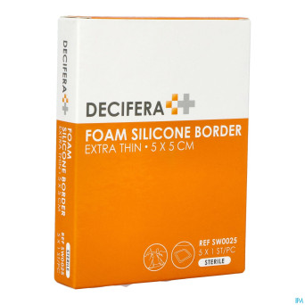 Decifera foam silicone border extra thin 5x5cm