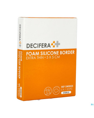 Decifera foam silicone border extra thin 5x5cm