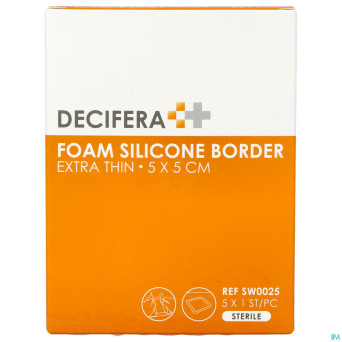 Decifera foam silicone border extra thin 5x5cm