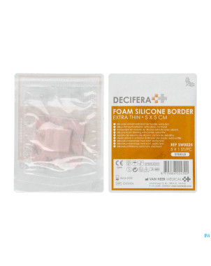 Decifera foam silicone border extra thin 5x5cm
