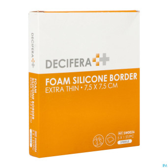 Decifera foam silicone border extra thin 7,5x7,5cm