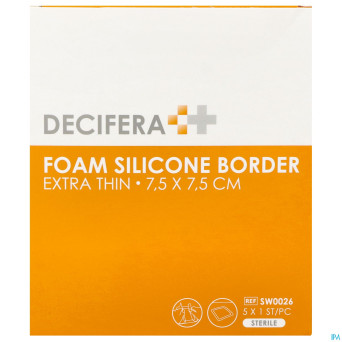Decifera foam silicone border extra thin 7,5x7,5cm