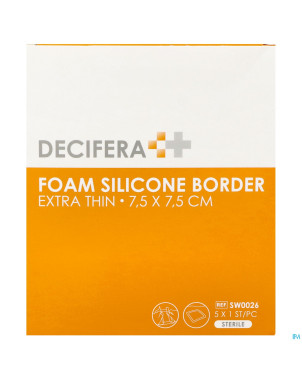 Decifera foam silicone border extra thin 7,5x7,5cm
