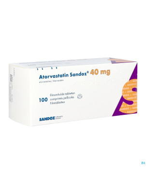 Atorvastatin 40mg sandoz comp pell 100 alu/alu