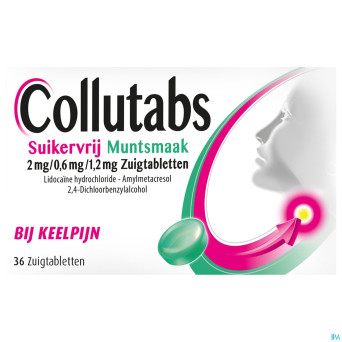Collutabs s/sucre menthe 2mg/0,6mg/1,5mg pastil 36