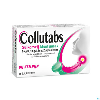 Collutabs s/sucre menthe 2mg/0,6mg/1,5mg pastil 36