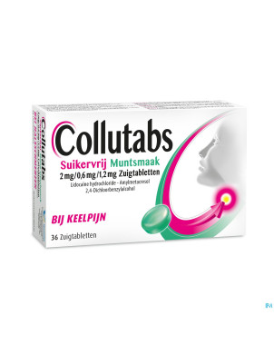 Collutabs s/sucre menthe 2mg/0,6mg/1,5mg pastil 36
