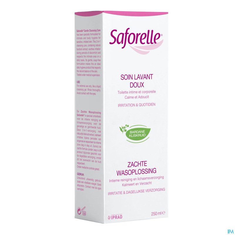 Saforelle soin lavant doux 250ml+ling intim pocket
