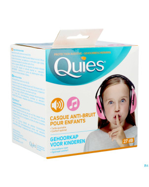 Quies casque a/bruit enfants rose