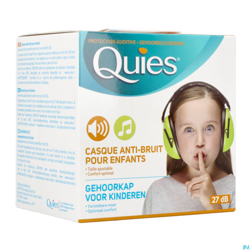 Quies casque a/bruit enfants vert
