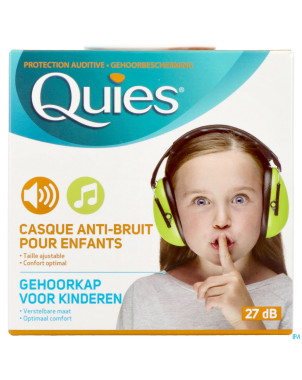 Quies casque a/bruit enfants vert
